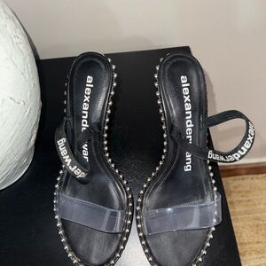 Alexander Wang Black Sandals with Studded Detail